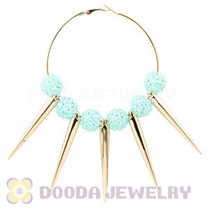 70mm Gold Basketball Wives Spike Hoop Earrings Wholesale