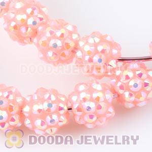 70mm Basketball Wives Pink Rhinestone Crystal Ball Hoop Earrings Wholesale