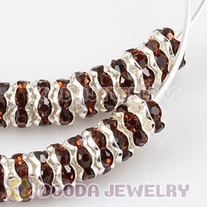 70mm Basketball Wives Crystal Spacer Hoop Earrings Wholesale 