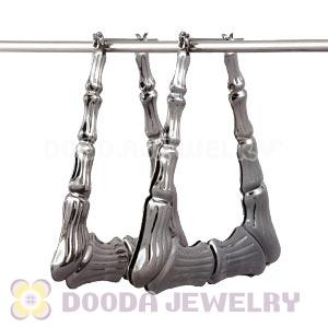 50×60mm Black Basketball Wives Bamboo Door Knocker Earrings Wholesale 