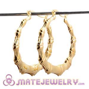 Wholesale 60mm Gold Basketball Wives Bamboo Hoop Earrings 