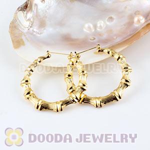 45mm Gold Basketball Wives Bamboo Hoop Earrings Wholesale 