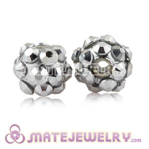 Wholesale 8mm Silver Basketball Wives Resin Beads 