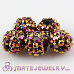 Wholesale 10mm Rhinestone Basketball Wives Resin Pave Beads 