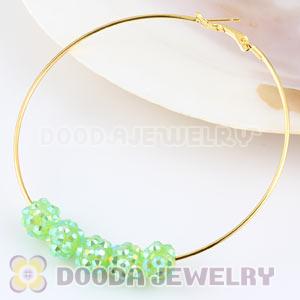 8mm Basketball Wives Green Resin Earring Beads Wholesale 