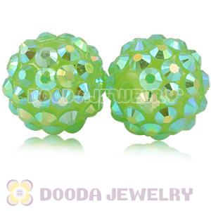 Wholesale 12mm Basketball Wives Resin Rhinestone Ball Beads For Earrings