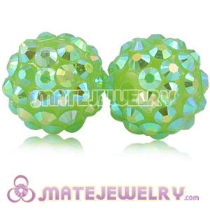 Wholesale 12mm Basketball Wives Resin Rhinestone Ball Beads For Earrings
