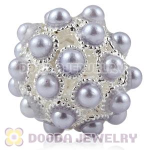 16mm Alloy Basketball Wives Beads With ABS Pearl Wholesale 