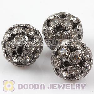 16mm Alloy Black Basketball Wives Crystal Beads Wholesale 