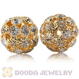 16mm Alloy Gold Basketball Wives Crystal Beads Wholesale 