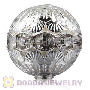 17mm Alloy Crystal Beads For Basketball Wives Earrings Wholesale 