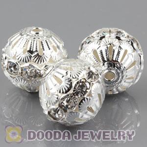 17mm Alloy Crystal Beads For Basketball Wives Earrings Wholesale 