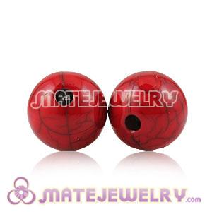 Wholesale 10mm Basketball Wives ABS Red Coral Beads