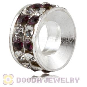 10mm Alloy Basketball Wives Crystal Spacer Beads Wholesale