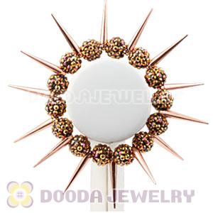 12mm Resin Beads Basketball Wives Inspired Spike Bracelets Wholesale
