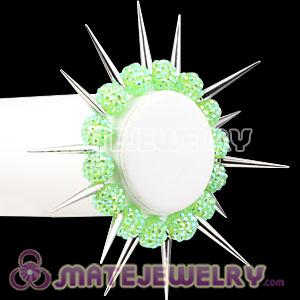 Wholesale 12mm Green Resin Beads Basketball Wives Spike Bracelets Cheap 