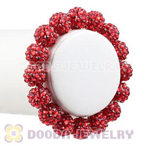 12mm Red Resin Beads Basketball Wives Bracelets Wholesale