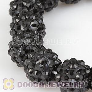 12mm Black Resin Beads Basketball Wives Bracelet Wholesale