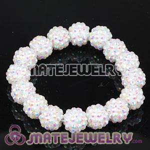 Wholesale Basketball Wives Bracelets With 12mm White Resin Beads 