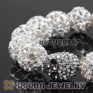 14mm White Rhinestone Basketball Wives Bracelets With Skull Wholesale