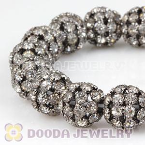14mm Black Rhinestone Basketball Wives Bracelets Wholesale