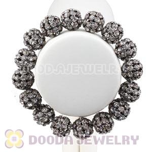 14mm Black Rhinestone Basketball Wives Bracelets Wholesale