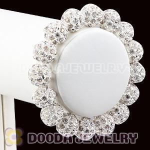 14mm Silver Rhinestone Basketball Wives Bracelets Wholesale