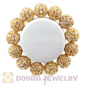 16mm Gold Rhinestone Basketball Wives Bracelets Wholesale