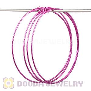 80mm Plated Peach Basketball Wives Plain Hoop Earrings Wholesale