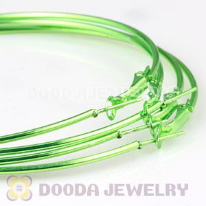 90mm Green Plated Basketball Wives Plain Hoop Earrings Wholesale