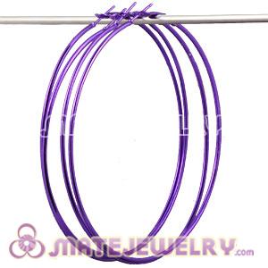 Wholesale 90mm Purple Plated Basketball Wives Plain Hoop Earrings