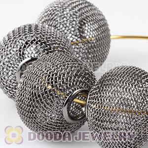 30mm Large Mesh Ball Beads For Basketball Wives Hoop Earrings