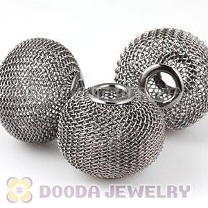30mm Large Mesh Ball Beads For Basketball Wives Hoop Earrings