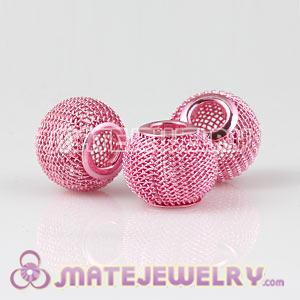 14mm Basketball Wives Pink Mesh Beads For Hoop Earrings