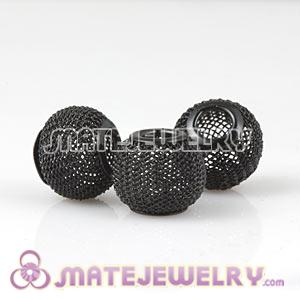 14mm Basketball Wives Black Mesh Beads For Hoop Earrings
