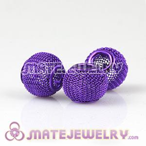 14mm Basketball Wives Purple Mesh Beads For Hoop Earrings