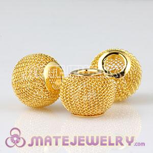 14mm Basketball Wives Gold Mesh Beads For Hoop Earrings
