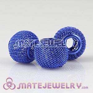14mm Basketball Wives Blue Mesh Beads For Hoop Earrings