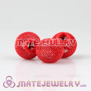 Wholesale Cheap 14mm Basketball Wives Red Mesh Beads 
