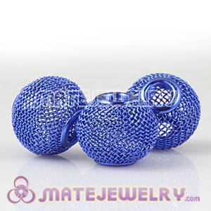 Wholesale Cheap 16mm Basketball Wives Blue Mesh Beads 