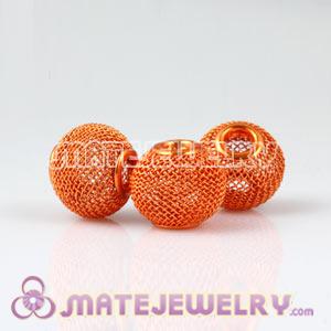 Wholesale Cheap 16mm Basketball Wives Orange Mesh Beads 
