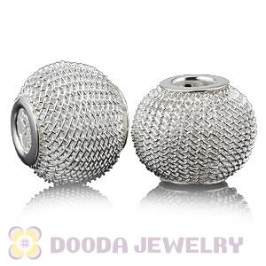 Wholesale 18mm Silver Basketball Wives Mesh Beads Cheap 