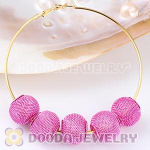 Wholesale 18mm Basketball Wives Peach Mesh Beads Cheap 