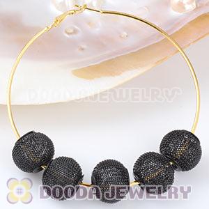 Wholesale 18mm Basketball Wives Black Mesh Beads Cheap 