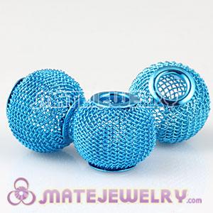 Wholesale 18mm Blue Basketball Wives Mesh Beads For Hoop Earrings 