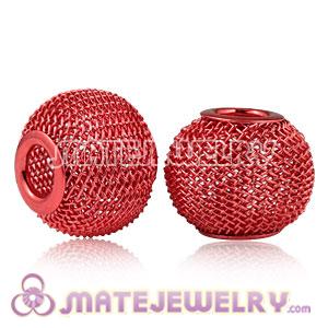 Wholesale 18mm Red Basketball Wives Mesh Beads For Hoop Earrings 