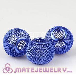 Wholesale 18mm Basketball Wives Blue Mesh Beads For Hoop Earrings 