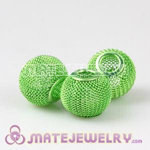 Wholesale 18mm Lime Basketball Wives Mesh Beads For Hoop Earrings 