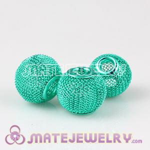 Wholesale 18mm Green Basketball Wives Mesh Beads For Hoop Earrings 