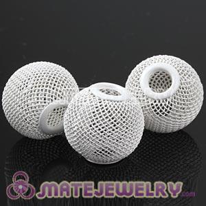 Wholesale 20mm White Basketball Wives Mesh Beads For Hoop Earrings 